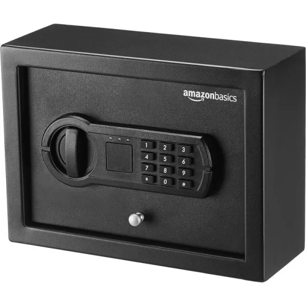 Amazon Basics Small Slim Desk Drawer Security Safe with Programmable Electronic Keypad 118 L x 86 W x 44 H inches BlackAmazon Basics Small Slim Desk Drawer Security Safe with Programmable Electronic Keypad 118 L x 86 W x 44 H inches Black