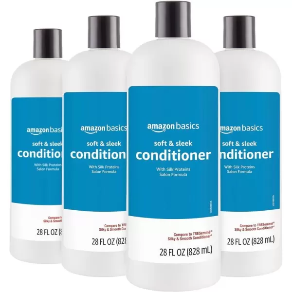 Amazon Basics Soft amp Sleek Conditioner for Dry or Damaged Hair 28 Fluid Ounce2800 Fl Oz Pack of 4