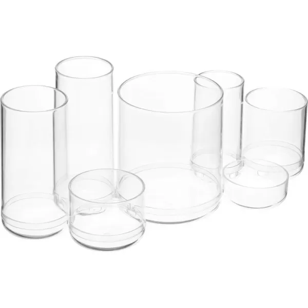 Amazon Basics Square Acrylic Cosmetic Makeup Organizer Storage MediumLarge Round