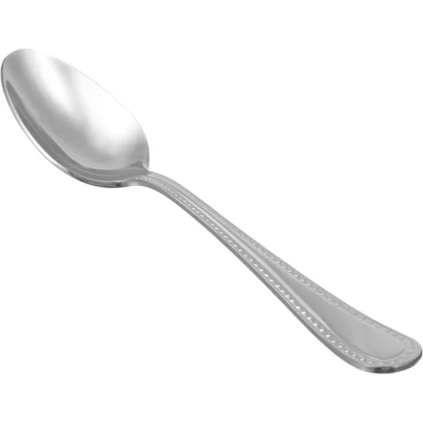 Amazon Basics Stainless Steel Dinner Spoons with Pearled Edge Set of 12 SilverAmazon Basics Stainless Steel Dinner Spoons with Pearled Edge Set of 12 Silver