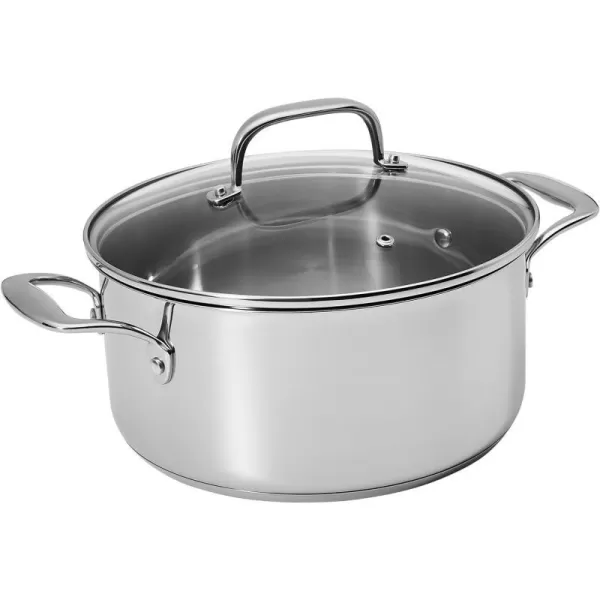 Amazon Basics Stainless Steel Dutch Oven with Lid 5Quart5Quart