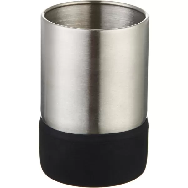 Amazon Basics Stainless Steel Trash Waste Can with Lid WhiteBlack Tumbler