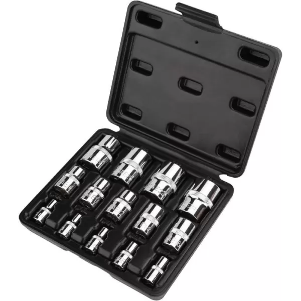 Amazon Basics Star Socket Set 14 38 12  14Piece14Inch Drive 14Piece