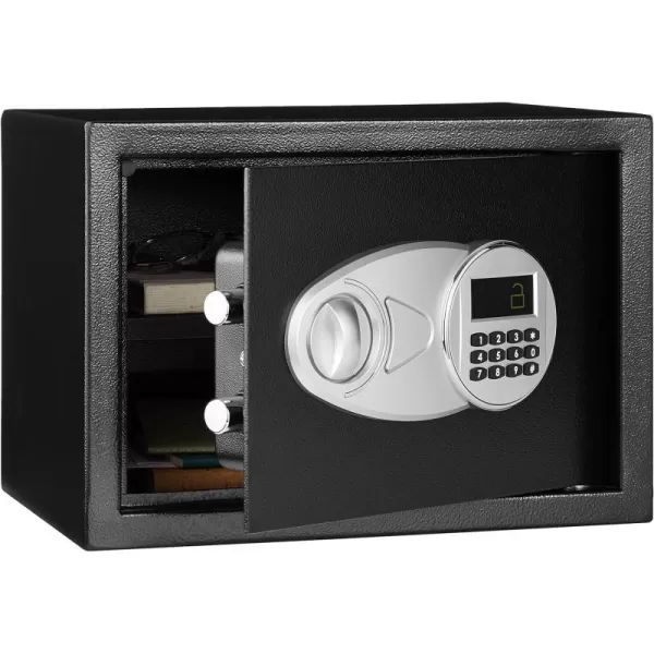 Amazon Basics Steel Security Safe with Programmable Electronic Keypad  Secure Cash Jewelry ID Documents  Black 1 Cubic Feet 1693W x 1457D x 906H05 Cubic Feet