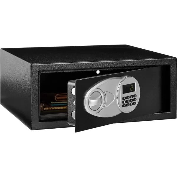 Amazon Basics Steel Security Safe with Programmable Electronic Keypad  Secure Cash Jewelry ID Documents  Black 1 Cubic Feet 1693W x 1457D x 906H07 Cubic Feet