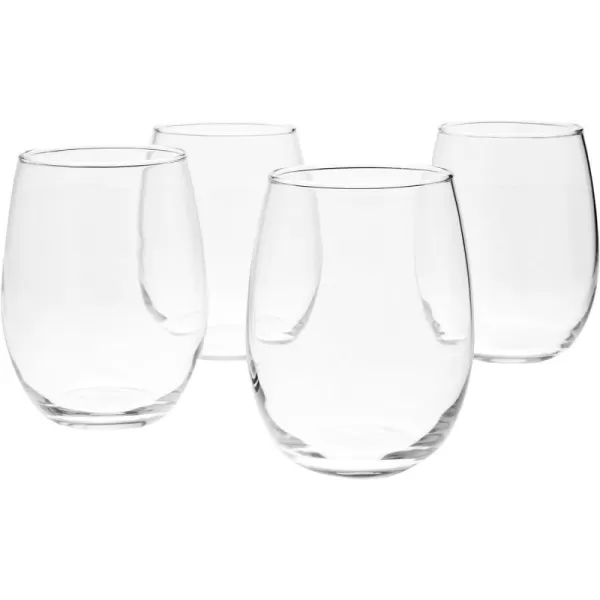 Amazon Basics Stemless Wine Glasses 15 oz Set of 4 ClearAmazon Basics Stemless Wine Glasses 15 oz Set of 4 Clear