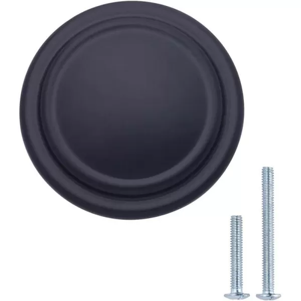 Amazon Basics Straight Top Ring Cabinet Knob 125inch Diameter Oil Rubbed Bronze 25PackFlat Black 25 Pack