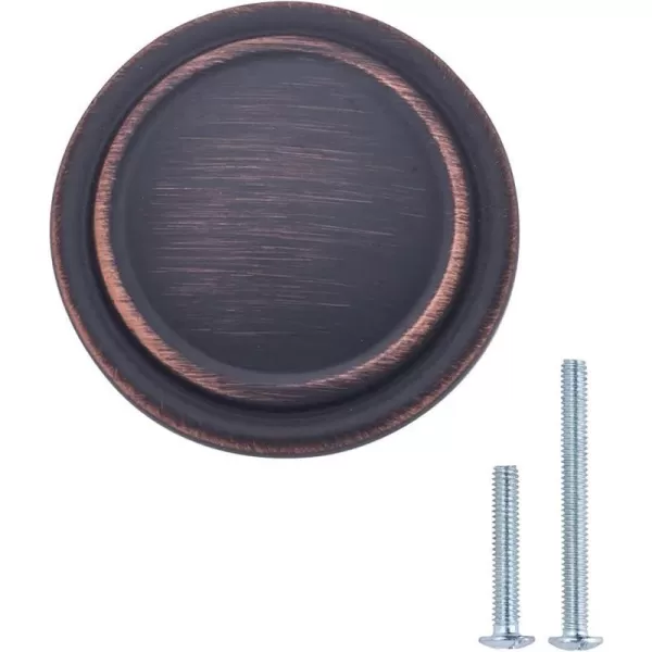 Amazon Basics Straight Top Ring Cabinet Knob 125inch Diameter Oil Rubbed Bronze 25PackOil Rubbed Bronze 10 Pack