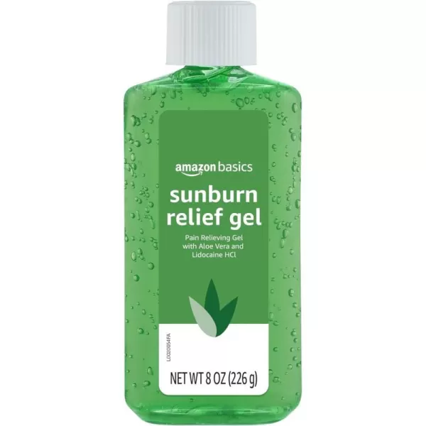 Amazon Basics Sunburn Relief Gel with Aloe Vera 8 Oz Previously Solimo8 Ounce Pack of 1