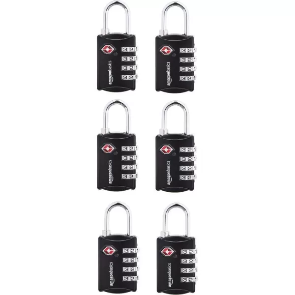 6 Pack 4-Digit Combination Lock