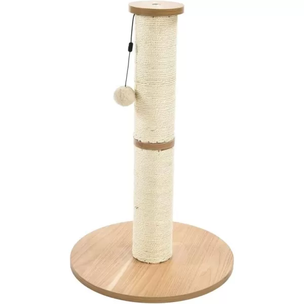 Amazon Basics Tall Cat Scratching Post with Jute Fiber and Brown Carpet Large 1575 L x 1575 W x 3543 HBeige Scratching Post