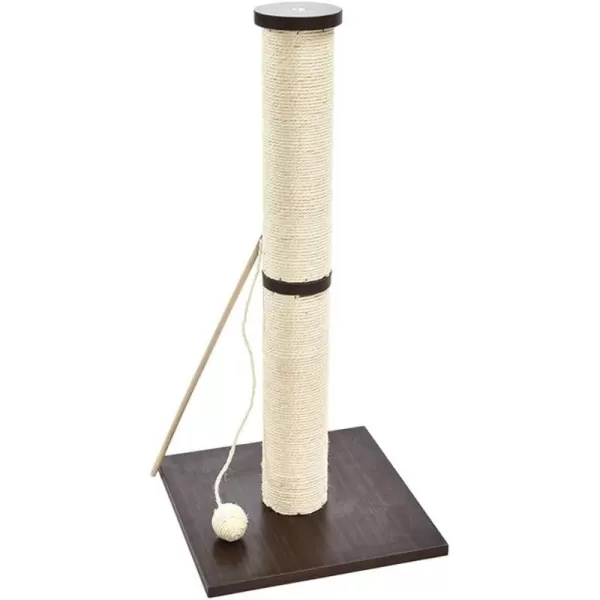 Amazon Basics Tall Cat Scratching Post with Jute Fiber and Brown Carpet Large 1575 L x 1575 W x 3543 HBurgundy Scratching Post