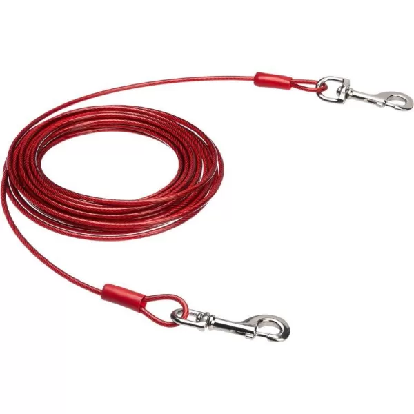 Amazon Basics TieOut Cable for Dogs up to 60lbs 25 Feet BlueRed 125 lb30 Pack of 1