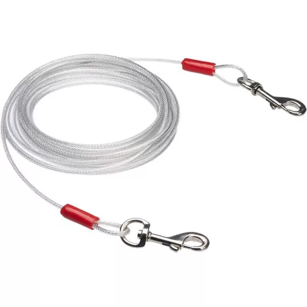 Amazon Basics TieOut Cable for Dogs up to 60lbs 25 Feet BlueWhite 90 lb25 Pack of 1
