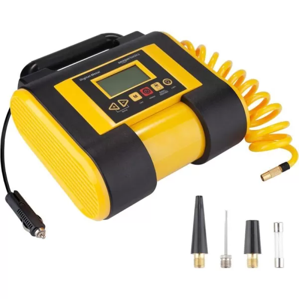 Amazon Basics Tire Inflator Portable Air Compressor Pump with Digital Pressure Gauge 12V DC 150 PSI BlackAmazon Basics Tire Inflator Portable Air Compressor Pump with Digital Pressure Gauge 12V DC 150 PSI Black