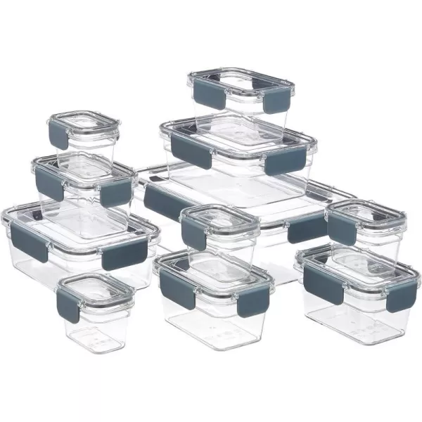 Amazon Basics Tritan Locking Food Storage Container 10 Pieces 5 Count 5 Containers With 5 Lids Clear22Piece