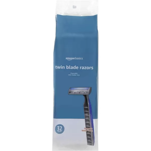 Amazon Basics Twin Blade Pivoting Disposable Razors with Rubber Grip 32 Count 1Pack Previously SolimoAmazon Basics Twin Blade Pivoting Disposable Razors with Rubber Grip 32 Count 1Pack Previously Solimo