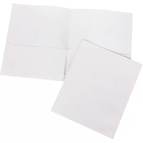 Amazon Basics TwoPocket Letter Folder 25 set White25