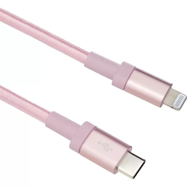 Amazon Basics USBC to Lightning Charger Cable Nylon Braided Cord MFi Certified Charger for Apple iPhone 14 13 12 11 X Xs Pro Pro Max Plus iPad 6 Foot Dark GrayRose Gold 6 ft