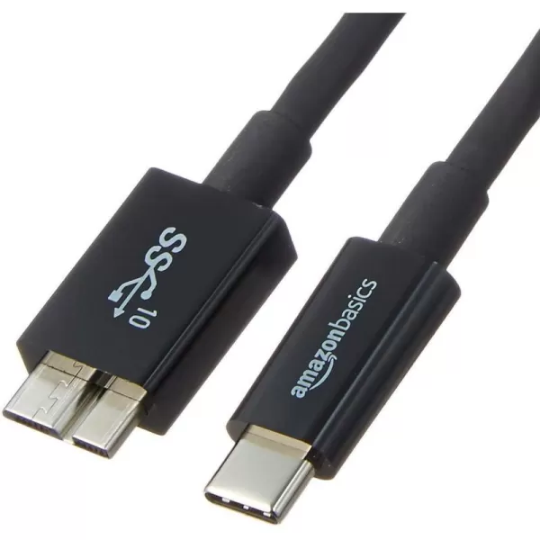 Amazon Basics USBC to Micro USB 31 Gen 2 Fast Charging Cable 10Gbps HighSpeed 3 Foot BlackBlack 3 Feet
