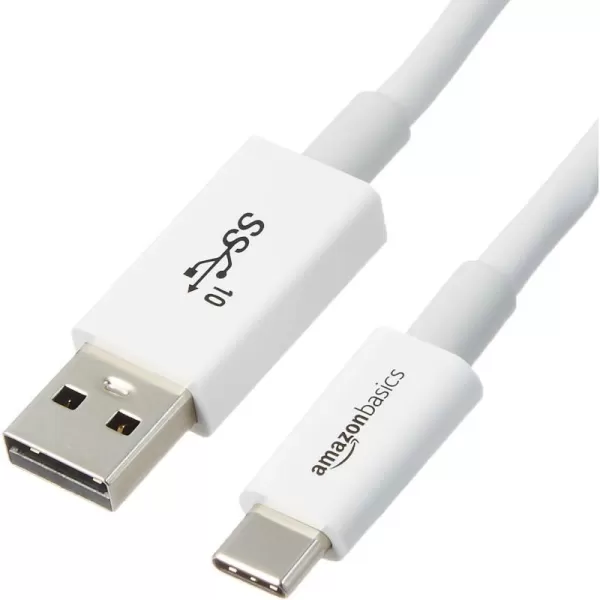 Amazon Basics USBC to USBA 31 Gen 2 Adapter Fast Charger Cable 10Gbps HighSpeed USBIF Certified for Apple iPhone 15 iPad Samsung Galaxy Tablets Laptops 3 Foot WhiteWhite 5Pack