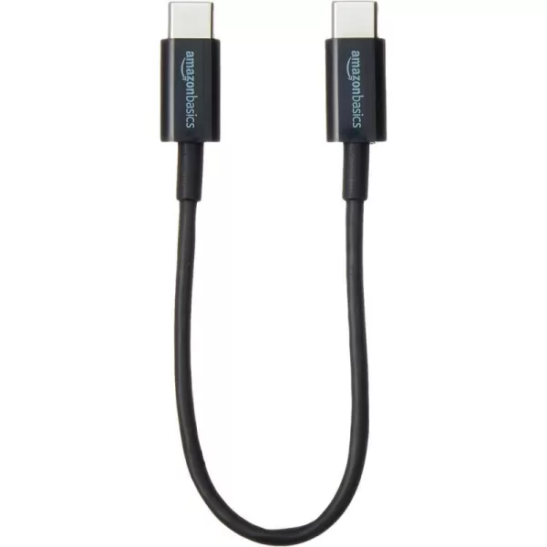 Amazon Basics USBC to USBC 20 Fast Charger Cable 480Mbps Speed USBIF Certified for Apple iPhone 15 iPad Samsung Galaxy Tablets Laptops 6 Foot WhiteBlack 1 foot 1Pack