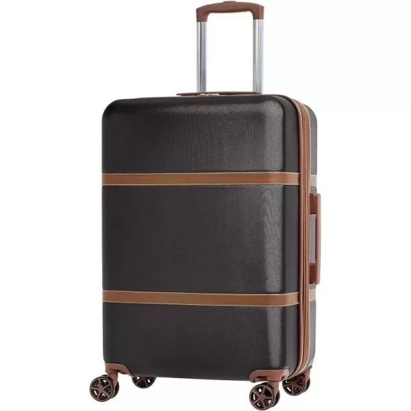 Amazon Basics Vienna Spinner Suitcase Luggage  Expandable with Wheels  267 Inch BlackBlack 267inch