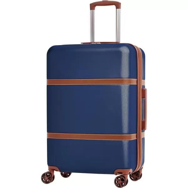 Amazon Basics Vienna Spinner Suitcase Luggage  Expandable with Wheels  267 Inch BlackBlue 267inch