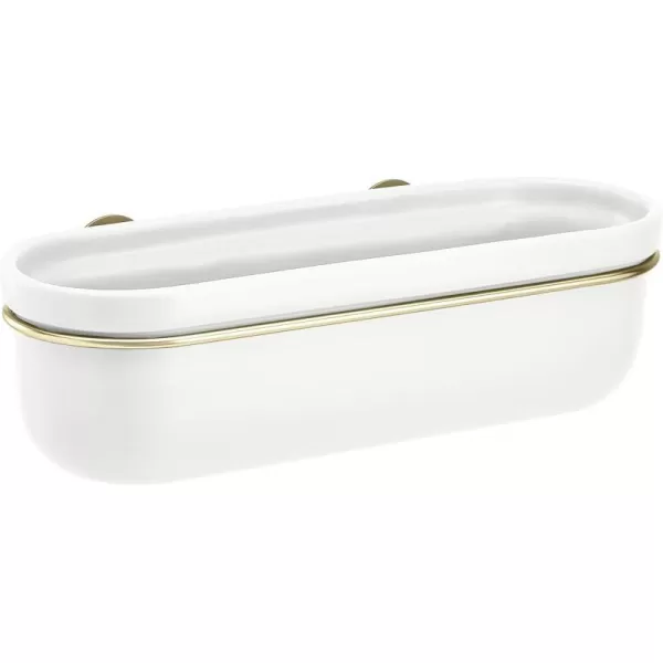 Amazon Basics Wall Planter Oval  WhiteBlackWhiteBrass