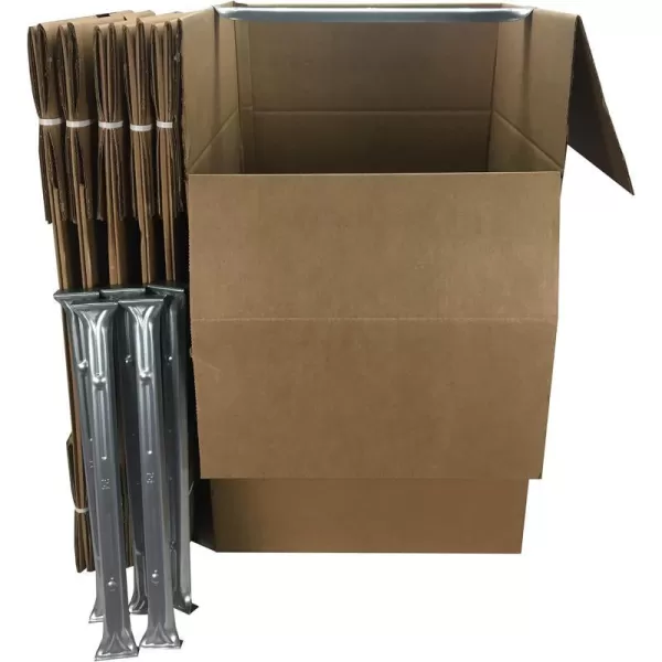 Amazon Basics Wardrobe Clothing Moving Boxes with Bar 6 Pack Brown 20 x 20 x 3420 x 20 x 346Pack