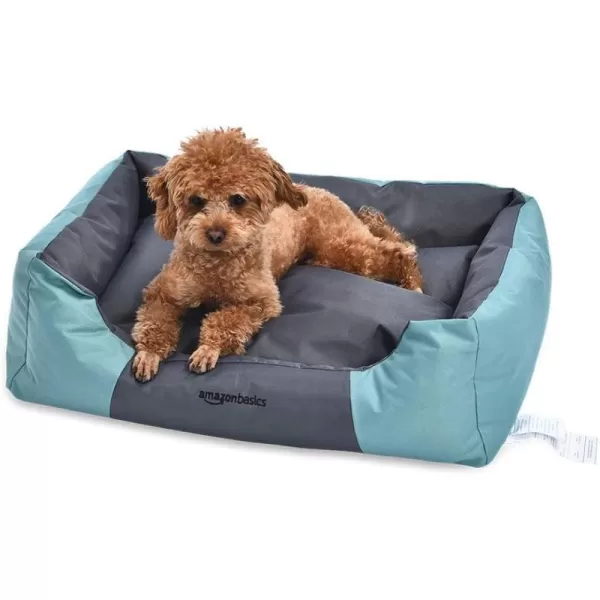 Amazon Basics WaterResistant Pet Bed  Rectangular Teal 256 InchLarge Rectangular