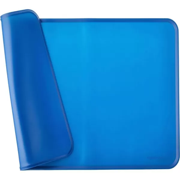 Amazon Basics Waterproof AntiSlip Silicone Pet Food and Water Bowl Mat Solid 185 x 115 Inches BlackBlue 24 x 16