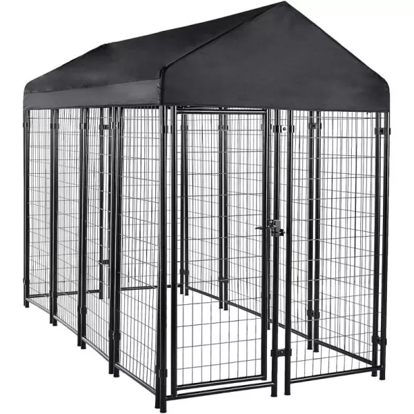 Amazon Basics Welded Rectangular Outdoor Wire Crate Kennel for Cat Dog Large Black 102 x 48 x 72 Inches1020L x 480W x 720H