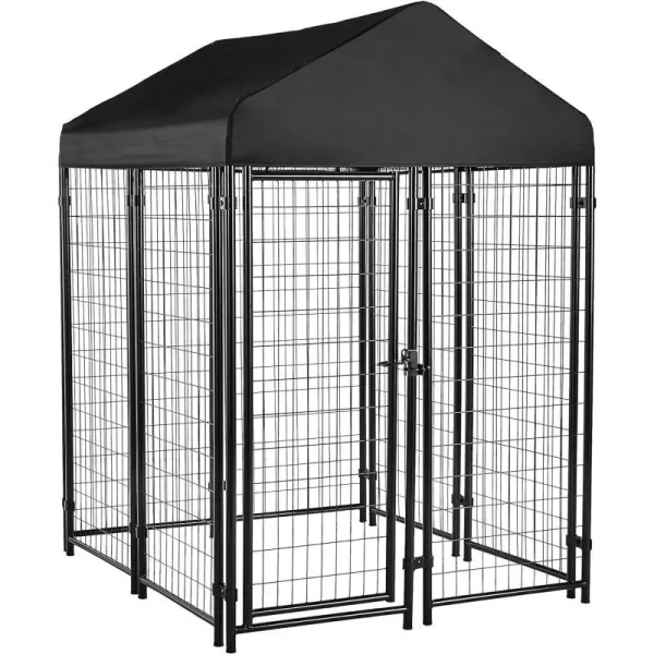 Amazon Basics Welded Rectangular Outdoor Wire Crate Kennel for Cat Dog Large Black 102 x 48 x 72 Inches720L x 528W x 480H
