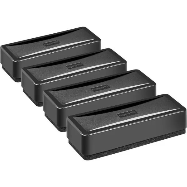 Amazon Basics White Board Eraser Dry Erase Whiteboard Erasers for Office Home and Classroom Black 4Pack4Pack