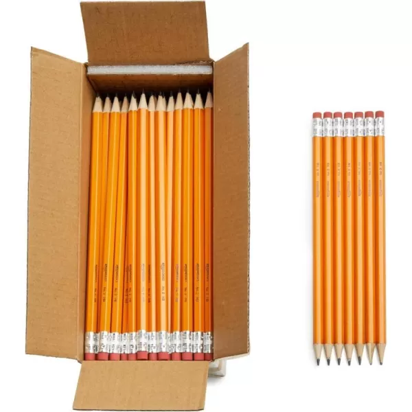 Amazon Basics Woodcased 2 Pencils Presharpened HB Lead Bulk Box 150 Count Yellow150 Count Pack of 1 presharpened Pencils