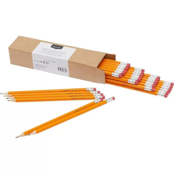 Amazon Basics Woodcased 2 Pencils Presharpened HB Lead Bulk Box 150 Count Yellow30 Count Pack of 1 presharpened Pencils