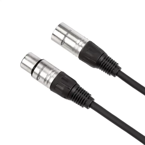 Amazon Basics XLR Microphone Cable for Speaker or PA System All Copper Conductors 6MM PVC Jacket 10 Foot Black2Pack 20 Feet