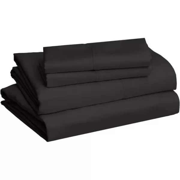 AmazonBasics Lightweight Super Soft Easy Care Microfiber Bed Sheet Set with 14 Deep Pockets  Full Black4 PackAmazonBasics Lightweight Super Soft Easy Care Microfiber Bed Sheet Set with 14 Deep Pockets  Full Black4 Pack