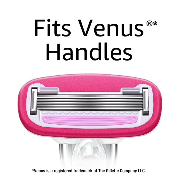 Amazon Basics 5 Blade FITS Razor for Women Fits Amazon Basics and Venus Handles Includes 1 FITS System Handle 2 Cartridges ampamp 1 Shower Hanger PinkPink