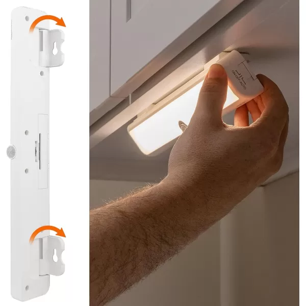 Amazon Basics Color Changing LED Toilet Bowl Motion Sensor Light Battery Operated 2 Pack WhiteLED Light Bar  Sensing Swivel
