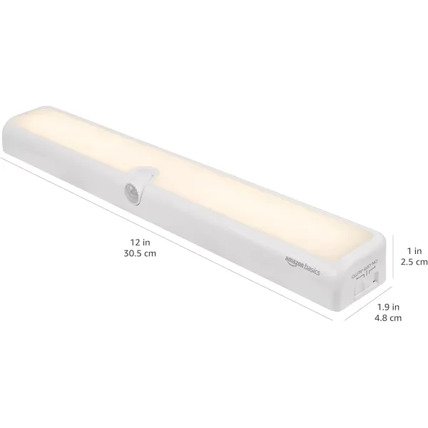 Amazon Basics Color Changing LED Toilet Bowl Motion Sensor Light Battery Operated 2 Pack WhiteLED Light Bar  Sensing Swivel