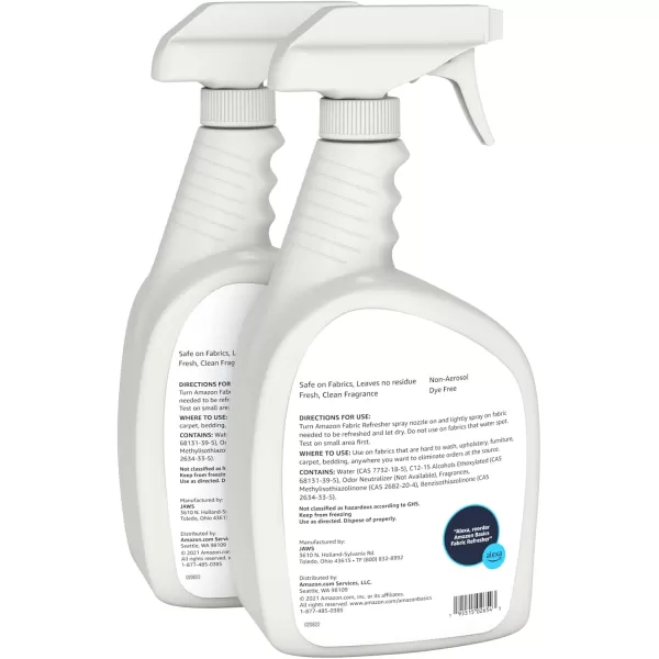 Amazon Basics Fabric Refresher Spray Fresh Scent 32 fl oz Pack of 2
