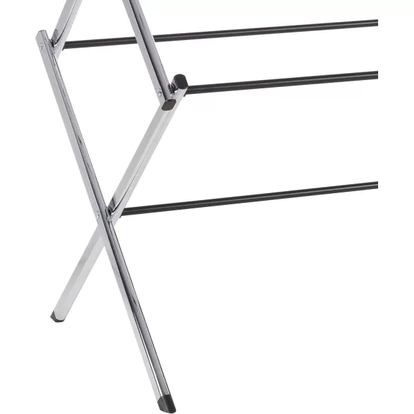 Amazon Basics Foldable Portable Laundry Drying Rack for Indoor Air Drying Clothing 294 x 148 x 419 inches LxWxH Chrome SilverChrome