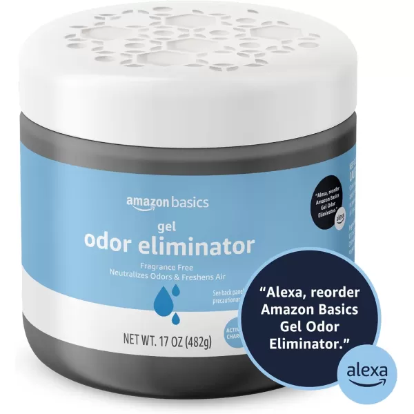 Amazon Basics Gel Odor Eliminator Charcoal 106 Pound Pack of 1Fragrance Free