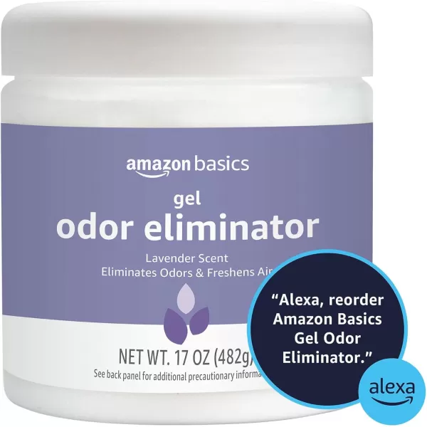 Amazon Basics Gel Odor Eliminator Charcoal 106 Pound Pack of 1Lavender