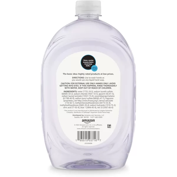 Amazon Basics Gentle ampamp Mild Clear Liquid Hand Soap Refill TriclosanFree 50 Fl Oz Pack of 2 Previously Solimo50 Fl Oz Pack of 2