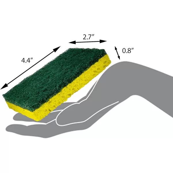 Amazon Basics Heavy Duty Sponges 6 Count YellowGreen12Pack