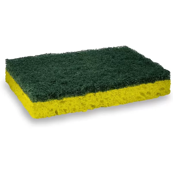 Amazon Basics Heavy Duty Sponges 6 Count YellowGreen12Pack