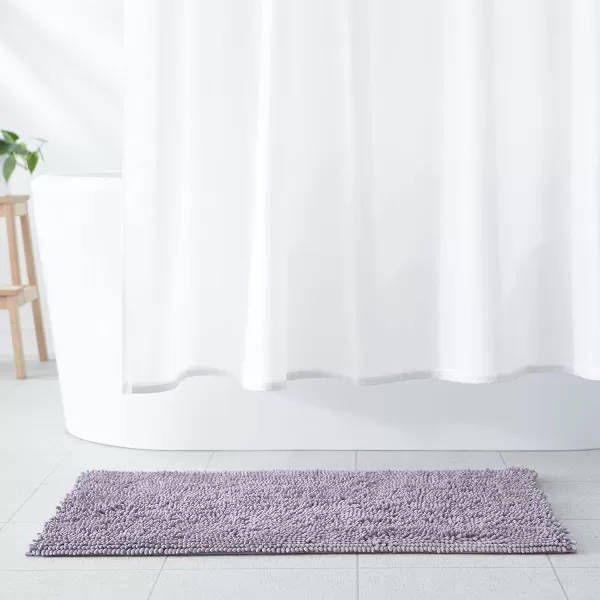 Amazon Basics NonSlip Microfiber Shag Bathroom Rug Mat 21quot x 34quot LavenderLavender